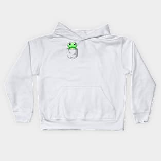 cute pocket frog Kids Hoodie